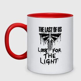 Кружка двухцветная с принтом THE LAST OF US в городе Новоалтайск, керамика | объем — 330 мл, диаметр — 80 мм. Цветная ручка и кайма сверху, в некоторых цветах — вся внутренняя часть | cicadas | fireflies | naughty dog | the last of us | the last of us part 2 | джоэл | последние из нас | цикады | элли
