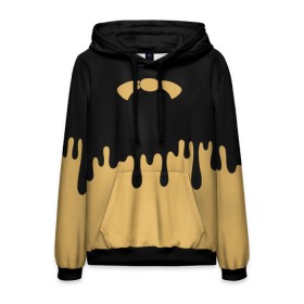 Мужская толстовка 3D с принтом Bendy And The Ink Machine в городе Новоалтайск, 100% полиэстер | двухслойный капюшон со шнурком для регулировки, мягкие манжеты на рукавах и по низу толстовки, спереди карман-кенгуру с мягким внутренним слоем. | Тематика изображения на принте: bendy | bendy and the ink machine | бенди | бени | бенни | детская | детям | игра | капли | компьютерная игра | краска | машина | подтеки | розовая | ужастик