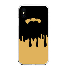 Чехол для iPhone XS Max матовый с принтом Bendy And The Ink Machine в городе Новоалтайск, Силикон | Область печати: задняя сторона чехла, без боковых панелей | Тематика изображения на принте: bendy | bendy and the ink machine | бенди | бени | бенни | детская | детям | игра | капли | компьютерная игра | краска | машина | подтеки | розовая | ужастик