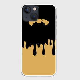 Чехол для iPhone 13 mini с принтом Bendy And The Ink Machine в городе Новоалтайск,  |  | bendy | bendy and the ink machine | бенди | бени | бенни | детская | детям | игра | капли | компьютерная игра | краска | машина | подтеки | розовая | ужастик