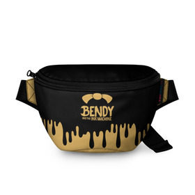 Поясная сумка 3D с принтом Bendy And The Ink Machine в городе Новоалтайск, 100% полиэстер | плотная ткань, ремень с регулируемой длиной, внутри несколько карманов для мелочей, основное отделение и карман с обратной стороны сумки застегиваются на молнию | bendy | bendy and the ink machine | бенди | бени | бенни | детская | детям | игра | капли | компьютерная игра | краска | машина | подтеки | розовая | ужастик