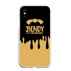 Чехол для iPhone XS Max матовый с принтом Bendy And The Ink Machine в городе Новоалтайск, Силикон | Область печати: задняя сторона чехла, без боковых панелей | Тематика изображения на принте: bendy | bendy and the ink machine | бенди | бени | бенни | детская | детям | игра | капли | компьютерная игра | краска | машина | подтеки | розовая | ужастик