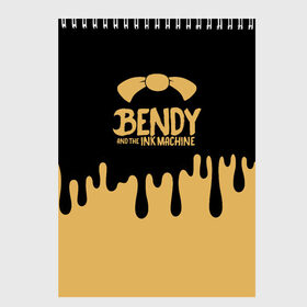 Скетчбук с принтом Bendy And The Ink Machine в городе Новоалтайск, 100% бумага
 | 48 листов, плотность листов — 100 г/м2, плотность картонной обложки — 250 г/м2. Листы скреплены сверху удобной пружинной спиралью | Тематика изображения на принте: bendy | bendy and the ink machine | бенди | бени | бенни | детская | детям | игра | капли | компьютерная игра | краска | машина | подтеки | розовая | ужастик