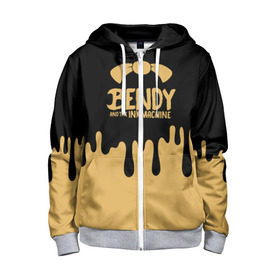 Детская толстовка 3D на молнии с принтом Bendy And The Ink Machine в городе Новоалтайск, 100% полиэстер |  манжеты и пояс оформлены широкой мягкой резинкой, двухслойный капюшон со шнурком для регулировки, спереди карманы и застежка-молния
 | bendy | bendy and the ink machine | бенди | бени | бенни | детская | детям | игра | капли | компьютерная игра | краска | машина | подтеки | розовая | ужастик