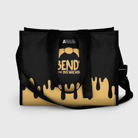 Сумка-шоппер 3D с принтом Bendy And The Ink Machine в городе Новоалтайск, 100% полиэстер | застегивается на металлическую кнопку; внутренний карман застегивается на молнию. Стенки укреплены специальным мягким материалом, чтобы защитить содержимое от несильных ударов
 | bendy | bendy and the ink machine | бенди | бени | бенни | детская | детям | игра | капли | компьютерная игра | краска | машина | подтеки | розовая | ужастик