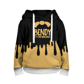 Детская толстовка 3D с принтом Bendy And The Ink Machine в городе Новоалтайск, 100% полиэстер | двухслойный капюшон со шнурком для регулировки, мягкие манжеты на рукавах и по низу толстовки, спереди карман-кенгуру с мягким внутренним слоем | bendy | bendy and the ink machine | бенди | бени | бенни | детская | детям | игра | капли | компьютерная игра | краска | машина | подтеки | розовая | ужастик