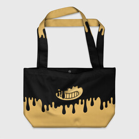 Пляжная сумка 3D с принтом Bendy And The Ink Machine в городе Новоалтайск, 100% полиэстер | застегивается на металлическую кнопку; внутренний карман застегивается на молнию. Стенки укреплены специальным мягким материалом, чтобы защитить содержимое от несильных ударов
 | bendy | bendy and the ink machine | бенди | бени | бенни | детская | детям | игра | капли | компьютерная игра | краска | машина | подтеки | розовая | ужастик