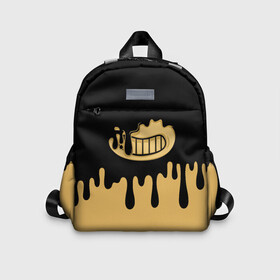 Детский рюкзак 3D с принтом Bendy And The Ink Machine в городе Новоалтайск, 100% полиэстер | лямки с регулируемой длиной, сверху петелька, чтобы рюкзак можно было повесить на вешалку. Основное отделение закрывается на молнию, как и внешний карман. Внутри дополнительный карман. По бокам два дополнительных кармашка | bendy | bendy and the ink machine | бенди | бени | бенни | детская | детям | игра | капли | компьютерная игра | краска | машина | подтеки | розовая | ужастик