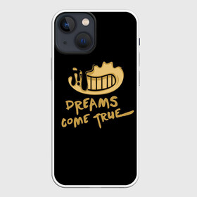 Чехол для iPhone 13 mini с принтом Bendy And The Ink Machine в городе Новоалтайск,  |  | bendy | bendy and the ink machine | бенди | бени | бенни | детская | детям | игра | капли | компьютерная игра | краска | машина | подтеки | розовая | ужастик