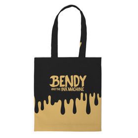 Шоппер 3D с принтом Bendy And The Ink Machine в городе Новоалтайск, 100% полиэстер | Плотность: 200 г/м2; Размер: 34×35 см; Высота лямок: 30 см | bendy | bendy and the ink machine | бенди | бени | бенни | детская | детям | игра | капли | компьютерная игра | краска | машина | подтеки | розовая | ужастик