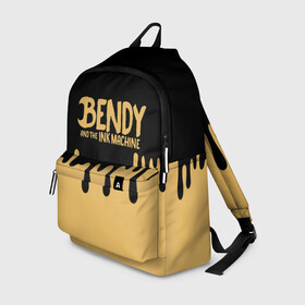 Рюкзак 3D с принтом Bendy And The Ink Machine в городе Новоалтайск, 100% полиэстер | лямки с регулируемой длиной, сверху петелька, чтобы рюкзак можно было повесить на вешалку. Основное отделение закрывается на молнию, как и внешний карман. Внутри два дополнительных кармана, один из которых закрывается на молнию. По бокам два дополнительных кармашка | bendy | bendy and the ink machine | бенди | бени | бенни | детская | детям | игра | капли | компьютерная игра | краска | машина | подтеки | розовая | ужастик