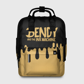Женский рюкзак 3D с принтом Bendy And The Ink Machine в городе Новоалтайск, 100% полиэстер | лямки с регулируемой длиной, сверху ручки, чтобы рюкзак нести как сумку. Основное отделение закрывается на молнию, как и внешний карман. Внутри два дополнительных кармана, один из которых закрывается на молнию. По бокам два дополнительных кармашка, куда поместится маленькая бутылочка
 | bendy | bendy and the ink machine | бенди | бени | бенни | детская | детям | игра | капли | компьютерная игра | краска | машина | подтеки | розовая | ужастик