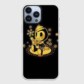 Чехол для iPhone 13 Pro Max с принтом Bendy And The Ink Machine в городе Новоалтайск,  |  | Тематика изображения на принте: bendy | bendy and the ink machine | бенди | бени | бенни | детская | детям | игра | капли | компьютерная игра | краска | машина | новый год | подтеки | розовая | снежинки | ужастик