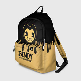 Рюкзак 3D с принтом Bendy And The Ink Machine в городе Новоалтайск, 100% полиэстер | лямки с регулируемой длиной, сверху петелька, чтобы рюкзак можно было повесить на вешалку. Основное отделение закрывается на молнию, как и внешний карман. Внутри два дополнительных кармана, один из которых закрывается на молнию. По бокам два дополнительных кармашка | bendy | bendy and the ink machine | бенди | бени | бенни | детская | детям | игра | капли | компьютерная игра | краска | машина | подтеки | розовая | ужастик