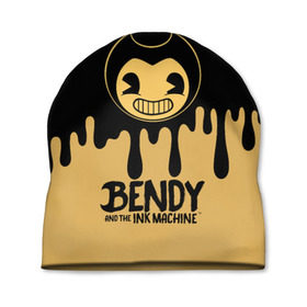 Шапка 3D с принтом Bendy And The Ink Machine в городе Новоалтайск, 100% полиэстер | универсальный размер, печать по всей поверхности изделия | bendy | bendy and the ink machine | бенди | бени | бенни | детская | детям | игра | капли | компьютерная игра | краска | машина | подтеки | розовая | ужастик