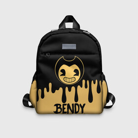 Детский рюкзак 3D с принтом Bendy And The Ink Machine в городе Новоалтайск, 100% полиэстер | лямки с регулируемой длиной, сверху петелька, чтобы рюкзак можно было повесить на вешалку. Основное отделение закрывается на молнию, как и внешний карман. Внутри дополнительный карман. По бокам два дополнительных кармашка | bendy | bendy and the ink machine | бенди | бени | бенни | детская | детям | игра | капли | компьютерная игра | краска | машина | подтеки | розовая | ужастик