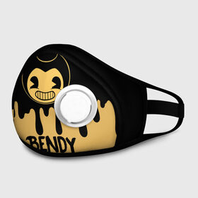 Маска из неопрена с принтом Bendy And The Ink Machine в городе Новоалтайск, неопрен 100% | Форма огибающая нос. Резинки для ушей с дополнительной резинкой на затылке. Клапан для выдоха для активного дыхания при занятиях спортом. Эластичный материал маски и окантовки для лучшего растяжения и прилегания маски.  | bendy | bendy and the ink machine | бенди | бени | бенни | детская | детям | игра | капли | компьютерная игра | краска | машина | подтеки | розовая | ужастик