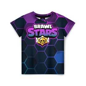 Детская футболка 3D с принтом Brawl Stars в городе Новоалтайск, 100% гипоаллергенный полиэфир | прямой крой, круглый вырез горловины, длина до линии бедер, чуть спущенное плечо, ткань немного тянется | Тематика изображения на принте: brawl | bs | clash line | fails | funny | leon | moments | stars | supercell | tick | бой | босс | бравл | броубол | бс | драка | звезд | осада | поззи | сейф | старс | цель