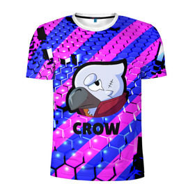 Мужская футболка 3D спортивная с принтом Brawl Stars CROW в городе Новоалтайск, 100% полиэстер с улучшенными характеристиками | приталенный силуэт, круглая горловина, широкие плечи, сужается к линии бедра | android | brawl stars | crow | games | leon | mobile game | stars | ворон | игры | леон | мобильные игры