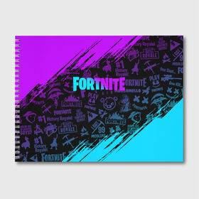 Альбом для рисования с принтом FORTNITE ФОРТНАЙТ в городе Новоалтайск, 100% бумага
 | матовая бумага, плотность 200 мг. | Тематика изображения на принте: fortnite | fortnite 2 | fortnite x маршмелло | ikonik | marshmello | ninja | ninja streamer | иконик | ниндзя | фортнайт | фортнайт 2 | фортнайт глава 2