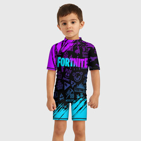 Детский купальный костюм 3D с принтом FORTNITE | ФОРТНАЙТ в городе Новоалтайск, Полиэстер 85%, Спандекс 15% | застежка на молнии на спине | fortnite | fortnite 2 | fortnite x маршмелло | ikonik | marshmello | ninja | ninja streamer | иконик | ниндзя | фортнайт | фортнайт 2 | фортнайт глава 2