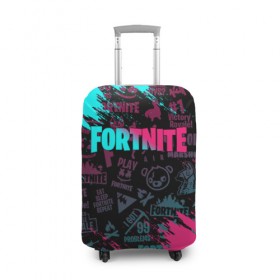Чехол для чемодана 3D с принтом FORTNITE в городе Новоалтайск, 86% полиэфир, 14% спандекс | двустороннее нанесение принта, прорези для ручек и колес | fortnite | fortnite 2 | fortnite x | marshmello | маршмелло | фортнайт | фортнайт 2 | фортнайт глава 2