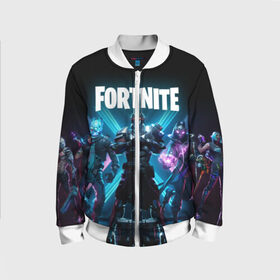 Детский бомбер 3D с принтом FORTNITE в городе Новоалтайск, 100% полиэстер | застегивается на молнию, по бокам два кармана без застежек, мягкие манжеты, по низу бомбера и на воротнике — эластичная резинка | fnchap2 | fortnite | fortnite 2 | fortnite x | marshmello | маршмелло | фортнайт | фортнайт 2 | фортнайт глава 2