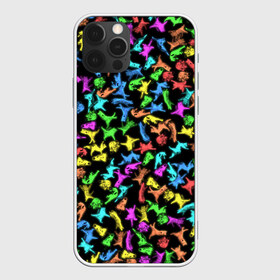 Чехол для iPhone 12 Pro Max с принтом Светящиеся котики в городе Новоалтайск, Силикон |  | Тематика изображения на принте: кот | кошка | неквесомость | неон | неоновый | паттрен | полет | прыжок | психоделика | радиация | узор