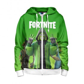 Детская толстовка 3D на молнии с принтом FORTNITE в городе Новоалтайск, 100% полиэстер |  манжеты и пояс оформлены широкой мягкой резинкой, двухслойный капюшон со шнурком для регулировки, спереди карманы и застежка-молния
 | fnchap2 | fortnite | fortnite 2 | fortnite x | marshmello | маршмелло | фортнайт | фортнайт 2 | фортнайт глава 2