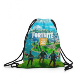 Рюкзак-мешок 3D с принтом Fortnite часть 2 в городе Новоалтайск, 100% полиэстер | плотность ткани — 200 г/м2, размер — 35 х 45 см; лямки — толстые шнурки, застежка на шнуровке, без карманов и подкладки | Тематика изображения на принте: fortnite | fortnite 11 season | fortnite chapter 2 | game | island fortnite | битва | игра | карта | мир фортнайт | остров фортнайт | фортнайт | фортнайт 11 сезон | фортнайт часть 2