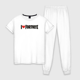 Женская пижама хлопок с принтом Fortnite в городе Новоалтайск, 100% хлопок | брюки и футболка прямого кроя, без карманов, на брюках мягкая резинка на поясе и по низу штанин | battle royale | br | cataclysm | fortnait | fortnite | fortnite 2 | fortnite black hole | fortnite chapter 2 | game | games | бх | фортнайт | фортнайт глава 2 | фортнайт чёрная дыра