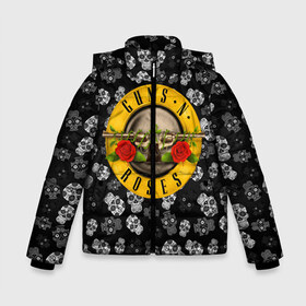 Зимняя куртка для мальчиков 3D с принтом Guns n roses в городе Новоалтайск, ткань верха — 100% полиэстер; подклад — 100% полиэстер, утеплитель — 100% полиэстер | длина ниже бедра, удлиненная спинка, воротник стойка и отстегивающийся капюшон. Есть боковые карманы с листочкой на кнопках, утяжки по низу изделия и внутренний карман на молнии. 

Предусмотрены светоотражающий принт на спинке, радужный светоотражающий элемент на пуллере молнии и на резинке для утяжки | axl rose | geffen records | gnr | guns | rock | roses | slash | гансы | пистолеты | розы | рок | слеш | эксл роуз