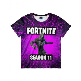Детская футболка 3D с принтом Fortnite в городе Новоалтайск, 100% гипоаллергенный полиэфир | прямой крой, круглый вырез горловины, длина до линии бедер, чуть спущенное плечо, ткань немного тянется | Тематика изображения на принте: chapter | chapter 2 | fornite | season | season 11 | глава 2 | сезон 11 | форнайт