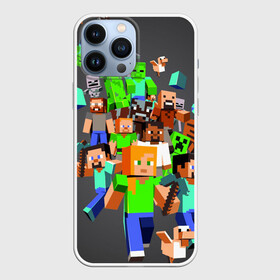 Чехол для iPhone 13 Pro Max с принтом MINECRAFT ONLINE в городе Новоалтайск,  |  | Тематика изображения на принте: craft | creeper | dungeon | dungeons | earth | game | logo | mine | minecraft | mobile | online | дунгеонс | земля | зомби | игра | крипер | лого | майкрафт | майнкрафт | мобайл | онлайн | подземелье | подземелья