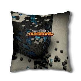 Подушка 3D с принтом Minecraft Dungeons в городе Новоалтайск, наволочка – 100% полиэстер, наполнитель – холлофайбер (легкий наполнитель, не вызывает аллергию). | состоит из подушки и наволочки. Наволочка на молнии, легко снимается для стирки | Тематика изображения на принте: craft | creeper | dungeon | dungeons | earth | game | logo | mine | minecraft | minecraft dungeons | mobile | online | земля | игра | крипер | лого | майкрафт | майнкрафт | мобайл | онлайн | подземелье