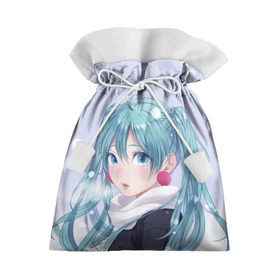 Подарочный 3D мешок с принтом Hatsune Miku. Winter в городе Новоалтайск, 100% полиэстер | Размер: 29*39 см | Тематика изображения на принте: anime | aquamarin | aquamarine | everlasting | hatsune | j pop | miku | projectdiva | singer | snow | summer | vocaloid | аквамарин | аниме | вокалоид | мику | певица | хацуне | хацунэ