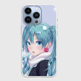 Чехол для iPhone 13 Pro с принтом Hatsune Miku. Winter в городе Новоалтайск,  |  | Тематика изображения на принте: anime | aquamarin | aquamarine | everlasting | hatsune | j pop | miku | projectdiva | singer | snow | summer | vocaloid | аквамарин | аниме | вокалоид | мику | певица | хацуне | хацунэ