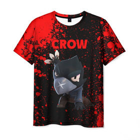 Мужская футболка 3D с принтом Brawl Stars CROW в городе Новоалтайск, 100% полиэфир | прямой крой, круглый вырез горловины, длина до линии бедер | brawl | brawl stars | crow | leon | stars | бравл | бравл старс | браво старс | игра | компьютерная | кров | леон | онлайн | старс