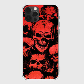 Чехол для iPhone 12 Pro Max с принтом Skulls pattern в городе Новоалтайск, Силикон |  | halloween | pattern | skull | кости | скелет | хеллоуин | хелуин | хэллоуин | черепа