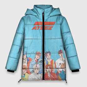Женская зимняя куртка 3D с принтом Ateez K-pop в городе Новоалтайск, верх — 100% полиэстер; подкладка — 100% полиэстер; утеплитель — 100% полиэстер | длина ниже бедра, силуэт Оверсайз. Есть воротник-стойка, отстегивающийся капюшон и ветрозащитная планка. 

Боковые карманы с листочкой на кнопках и внутренний карман на молнии | ateez | k pop | корейская группа | музыка | парни