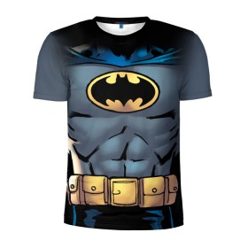 Мужская футболка 3D спортивная с принтом Batman костюм в городе Новоалтайск, 100% полиэстер с улучшенными характеристиками | приталенный силуэт, круглая горловина, широкие плечи, сужается к линии бедра | bat man | batman | batman comics | caped crusader | comics | dark knight | shtatbat | бетмен | брюс уэйн | бэт мен | бэтмен | тёмный рыцарь