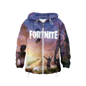 Детская ветровка 3D с принтом FORTNITE в городе Новоалтайск, 100% полиэстер | подол и капюшон оформлены резинкой с фиксаторами, по бокам два кармана без застежек, один потайной карман на груди | battle royale | chapter 2 | fortnite | глава 2 | фортнайт