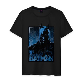 Мужская футболка хлопок с принтом Batman в городе Новоалтайск, 100% хлопок | прямой крой, круглый вырез горловины, длина до линии бедер, слегка спущенное плечо. | bat man | batman | batman comics | caped crusader | comics | dark knight | бетмен | брюс уэйн | бэт мен | бэтмен | тёмный рыцарь