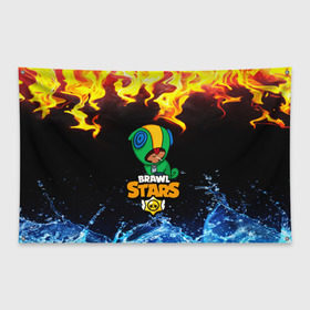 Флаг-баннер с принтом BRAWL STARS LEON в городе Новоалтайск, 100% полиэстер | размер 67 х 109 см, плотность ткани — 95 г/м2; по краям флага есть четыре люверса для крепления | android | brawl stars | crow | games | leon | mobile game | stars | ворон | игры | леон | мобильные игры
