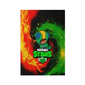 Обложка для паспорта матовая кожа с принтом BRAWL STARS LEON в городе Новоалтайск, натуральная матовая кожа | размер 19,3 х 13,7 см; прозрачные пластиковые крепления | android | brawl stars | crow | games | leon | mobile game | stars | ворон | игры | леон | мобильные игры