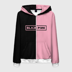 Мужская толстовка 3D на молнии с принтом BLACKPINK в городе Новоалтайск, 100% полиэстер | длина до линии бедра, манжеты и пояс оформлены мягкой тканевой резинкой, двухслойный капюшон со шнурком для регулировки, спереди молния, по бокам два кармана | blackpink | k pop | k pop music | music | минимализм | надпись