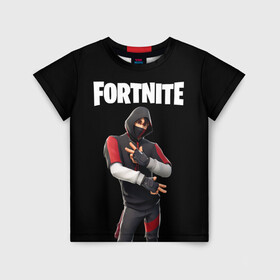 Детская футболка 3D с принтом FORTNITE IKONIK (КАПЮШОН) в городе Новоалтайск, 100% гипоаллергенный полиэфир | прямой крой, круглый вырез горловины, длина до линии бедер, чуть спущенное плечо, ткань немного тянется | fnchap2 | fortnite | fortnite 2 | fortnite x | ikonik | marshmello | иконик | маршмелло | фортнайт | фортнайт 2 | фортнайт глава 2
