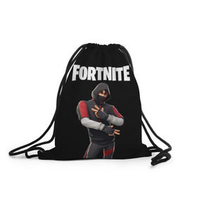 Рюкзак-мешок 3D с принтом FORTNITE IKONIK (КАПЮШОН) в городе Новоалтайск, 100% полиэстер | плотность ткани — 200 г/м2, размер — 35 х 45 см; лямки — толстые шнурки, застежка на шнуровке, без карманов и подкладки | fnchap2 | fortnite | fortnite 2 | fortnite x | ikonik | marshmello | иконик | маршмелло | фортнайт | фортнайт 2 | фортнайт глава 2