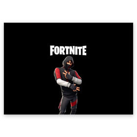 Поздравительная открытка с принтом FORTNITE IKONIK (КАПЮШОН) в городе Новоалтайск, 100% бумага | плотность бумаги 280 г/м2, матовая, на обратной стороне линовка и место для марки
 | fnchap2 | fortnite | fortnite 2 | fortnite x | ikonik | marshmello | иконик | маршмелло | фортнайт | фортнайт 2 | фортнайт глава 2