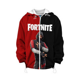 Детская куртка 3D с принтом FORTNITE IKONIK в городе Новоалтайск, 100% полиэстер | застежка — молния, подол и капюшон оформлены резинкой с фиксаторами, по бокам — два кармана без застежек, один потайной карман на груди, плотность верхнего слоя — 90 г/м2; плотность флисового подклада — 260 г/м2 | Тематика изображения на принте: fortnite | fortnite 2 | fortnite x маршмелло | ikonik | marshmello | ninja | ninja streamer | иконик | ниндзя | фортнайт | фортнайт 2 | фортнайт глава 2